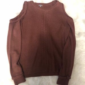 Cold shoulder sweater